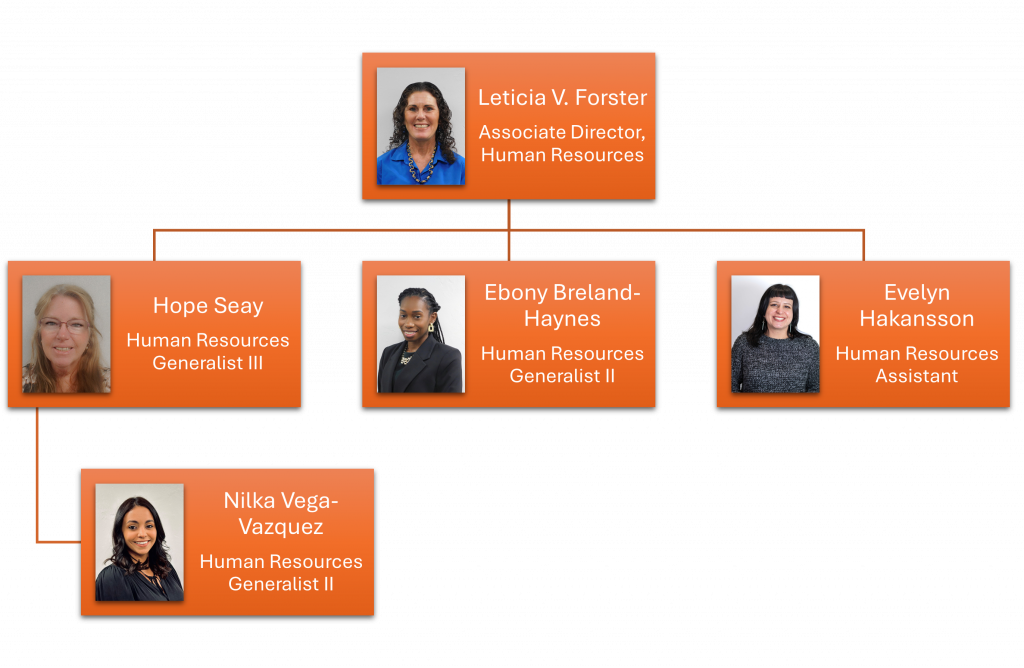 Business Affairs Human Resources Org Chart 01/2026
